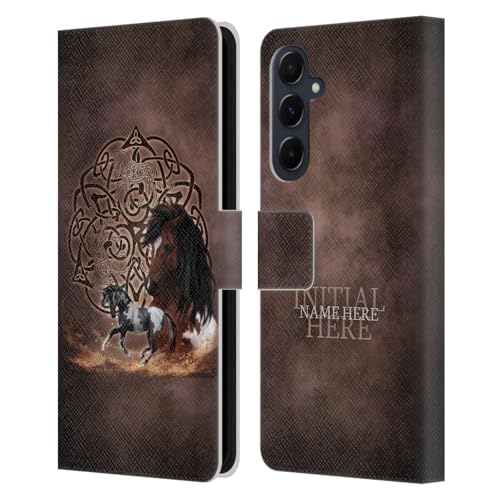 Coque Samsung Galaxy A55 5G cuir personnalisé étui portefeuille protection intégrale cheval