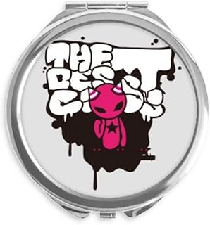 Universe And Alien Monster Hand Compact Mirror Round Portable Pocket Glass