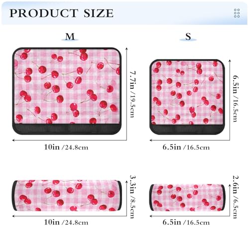Image of 2 Pack Seatbelt Covers Seat Belt Cover Pad for Adults Boys Girls Car Seat Strap Covers Pads Cushion Universal Shoulder Strap Pad Protector for Backpack Camera Bag 6.5 Inch Pink Juicy Checkered Cherry