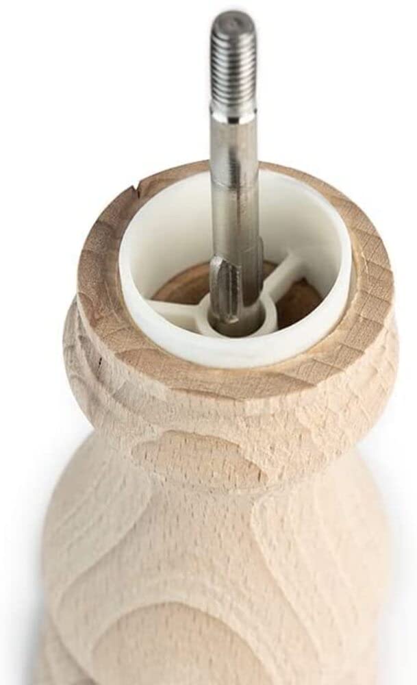 PEUGEOT - Tuz değirmeni Bistro Nature 10 cm + Alp tuzu - Klasik öğütme derecesi ayarı - PEFC damgalı geri dönüştürülmüş ahşaptan - doğal renkler