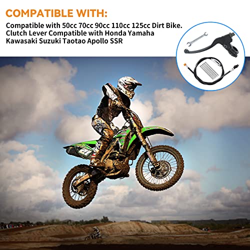 Stylemafia 7/8 Inch Handlebar Left Clutch Lever And 39 Inch Clutch Cable With Adjuster Compatible With 50Cc 70Cc 90Cc 110 Cc 125Cc Tao Tao Ssr Apollo Dirt Pit Bikes(Black) thumb #4