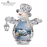 Thomas KinkadeSilent Night Crystal Christmas Snowman