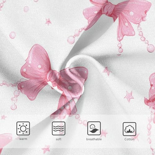 Wusikd Bows Pink Stars Girls' Underwear Cotton Girls Briefs Soft Toddler Underwear 2T3