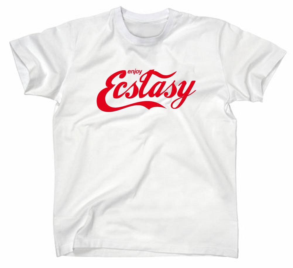 Styletex23 Men's White Ecstasy Xtc Mdma T-Shirt, Xl