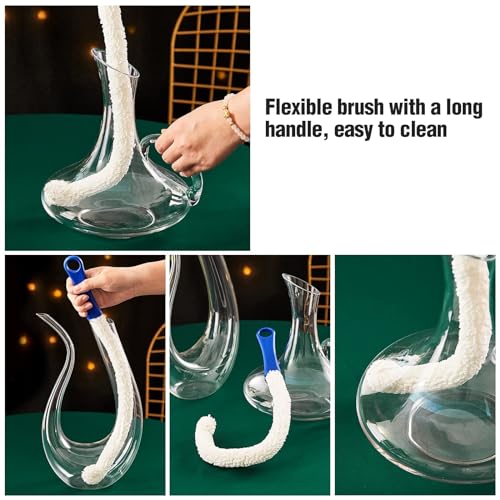 Reinigungsset Bürste, Premium Pfeifenreiniger Bürste zur Mühelosen Reinigung von Schwer Erreichbaren Bereichen in Wasserrohren, Flaschen, Ausgüssen, Aquarien und Mehr