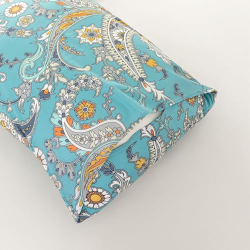 Susybao SZJRQC2023120702CA 100% Cotton Pillowcases Set Of 2 Queen Size Boho Paisley Patterned Pillow Cases Envelope Closure End Bohemian Floral Bed Pillow Covers Flower Pillow Protectors Soft thumb #5