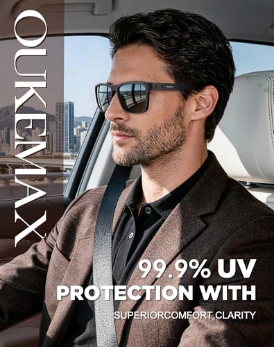 Image of Polarized Square Sunglasses for Men, UV400 Driving Golf