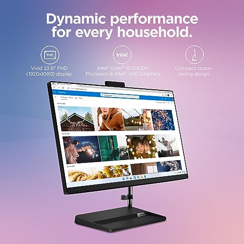 Image of Lenovo IdeaCentre AIO 3i 24 - (2023) - All in One Desktop Computer - Mouse and Keyboard Included - 23.8 inch Full HD Touchscreen Display - Windows 11-8GB Memory - 256GB Storage - Intel Core i5-13420H