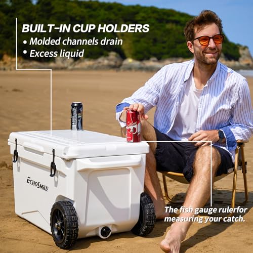 Image of EchoSmile 25 /30 /35 /40 /60 /75 Quart Rotomolded Cooler, Built to Stand up to The Rigors of The Journey