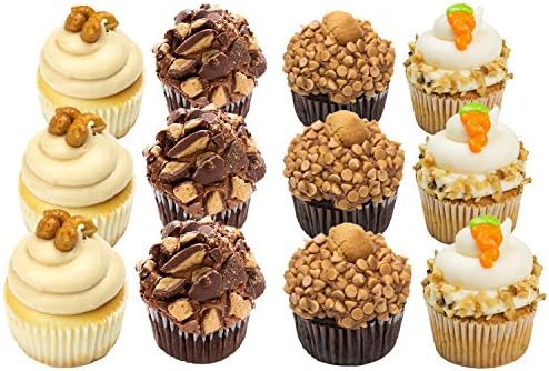 Cupcakes - Nut Lovers - Peanut Butter - Dessert - 12 Pack Assortment - Baked Fresh Day of Order