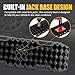 BUNKER INDUST Off-Road Traction Boards with Jack Base,Pair Recovery Track 4X4 Jeep Truck Emergency Tire Traction Mat with Bag -Sand, Mud, Snow Tracks Black Traction Pad (Gen 7th)
