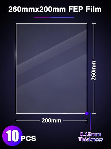 Miniatura 6 de 10 películas FEP de 10.236 x 7.874 x 0.006 in de liberación FEP para Anycubic Photon Mono X, Photon Mono X 6K, Photon Mono X2, Photon M3 Plus,