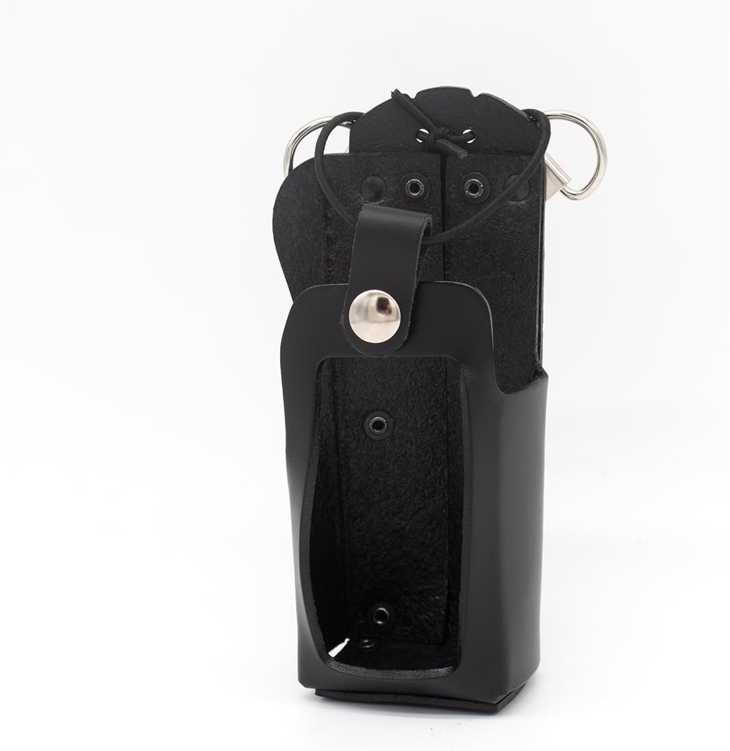 Boston Leather Radio Holder with D Rings for - 5480RC-1