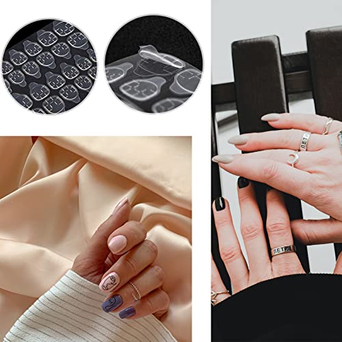 Glue Nail Sticker - Canethy 30Pcs Jelly Tabs Nail Tabs Glue Nail Sticker For Press On Nails Double-Sided False Nail Tips Adhesive Waterproof Nail Glue Breathable Gel Nail Tape #TOP2