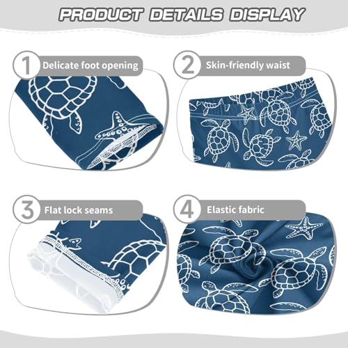 Girls Leggings Soft Toddler Ankle Length Bottoms Sea Turtles Kids Dance Yoga Pants 4-10 Years3