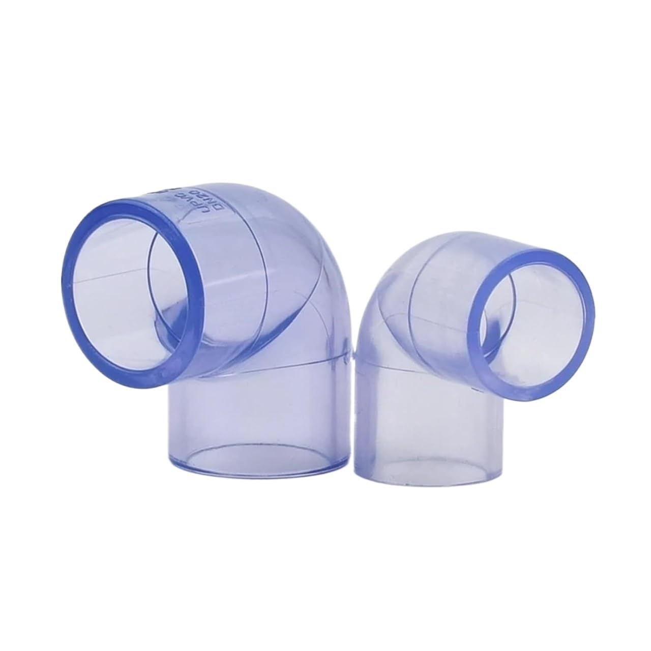 Raccord de Tuyau de Jardin Connecteur coudé Transparent en PVC de 16 à 63 mm for réservoir d'irrigation de Jardin, raccords de tuyaux d'eau de diamètre égal en PVC(Inner Dia 40mm)