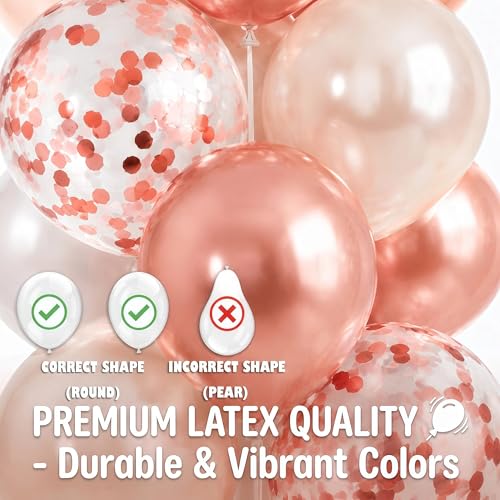 Image of Hiins Balloon Column Kit Set of 2 With Balloons Included - with Base, and Pole,Balloon Tower Backdrop Decoration for Wedding, Baby Shower, Birthday Party, or Bachelorette Parties (Rose)