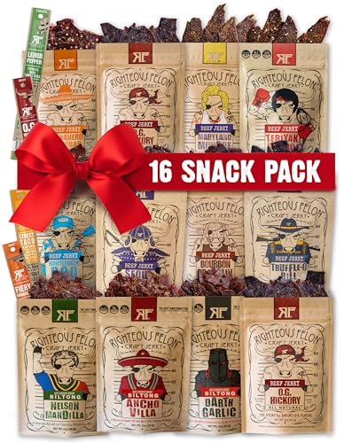 Righteous Felon Beef Jerky & Meat Sticks Variety Pack |