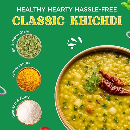 Image of Chokhi Dhani Instant Moong Dal Khichdi 200g | Ready to Eat Meal | Light & Easy to Digest | Non-Spicy | No Preservatives | Travel & Office Friendly
