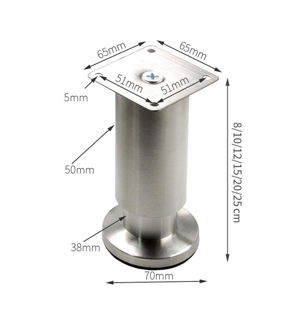 Gambe per mobili in Acciaio Inossidabile, Set di 4 Piedini Resistenti per divani, tavoli e mobili TV per Una Maggiore stabilità ed Equilibrio, Accessori Hardware per tavoli da tè Multiuso