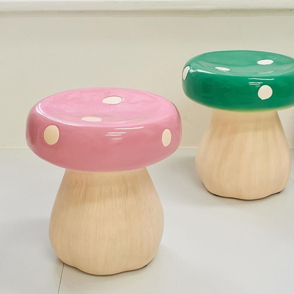 Decorative Stool Ottoman Small Mushroom Shape Ottoman, Mushroom