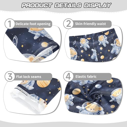 Space Bear Girls Leggings Soft Stretch Workout Yoga Dance Pants for Kids Casual Tights3