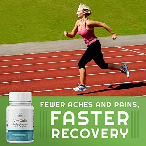 Vitacell+ Longvida Optimized Liposomal Curcumin Capsules - Clinically Tested Ingredients For Improved Joint Support, Higher Energy & Brain Fog Relief – Quercetin, Resveratrol, Boswellia Serrata & More #TOP3