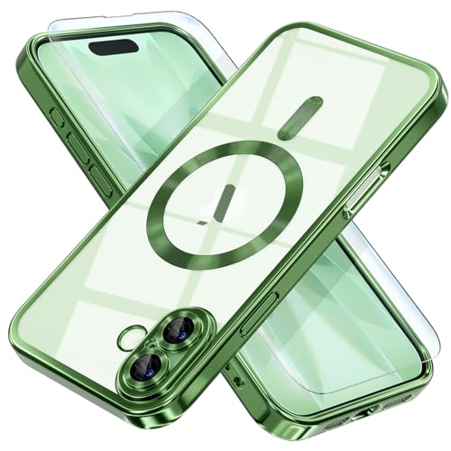 Image of Misea Magnetic for iPhone 17 Case Compatible with MagSafe Green