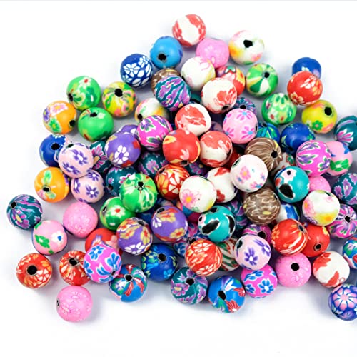 100 pezzi Perline di Fiori Rotonde, Perle di