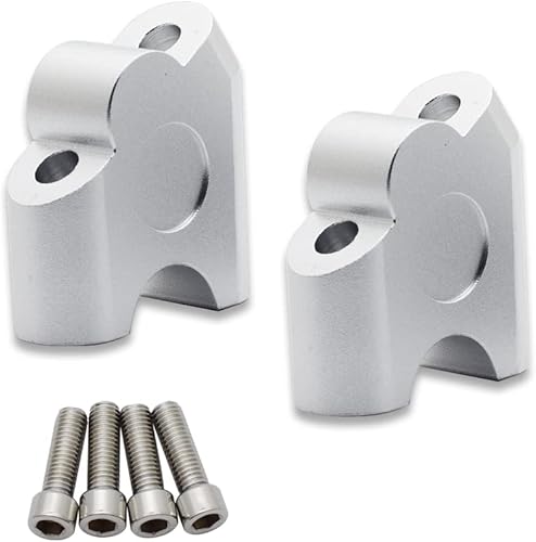 Elevadores de manillar de 7/8 ", kit de accesorios de adaptador de montaje de movimiento trasero para DL650 V-Strom DL 650 DL1000 (color: plateado)