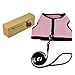 Niteangel Adjustable Soft Harness with Elastic Leash for Rabbits (L, Pink)