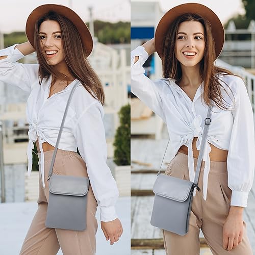Image of KUKOO Small Crossbody Bags for Women PU Leather Cell Phone Purse Wallet with Credit Card Slots