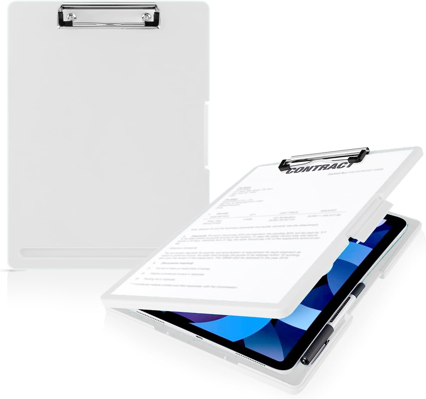 oddpod™ Sleek A4 Clip Pad with Side-Opening/Clipboard with Storage Case for Paper and Document Storage 1233 (Translucent)