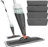 * NEW* SCRATCH ANET-** SUMMER PRICE** Spray Mop Spray Cleaner for Floors with 4 Pads and 600Ml Refillable Bottle Suitable for all Floor-grey