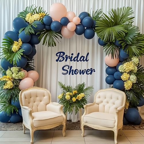 Image of 108Pcs Double Stuffed Dusty Blue Balloon Garland Arch Kit