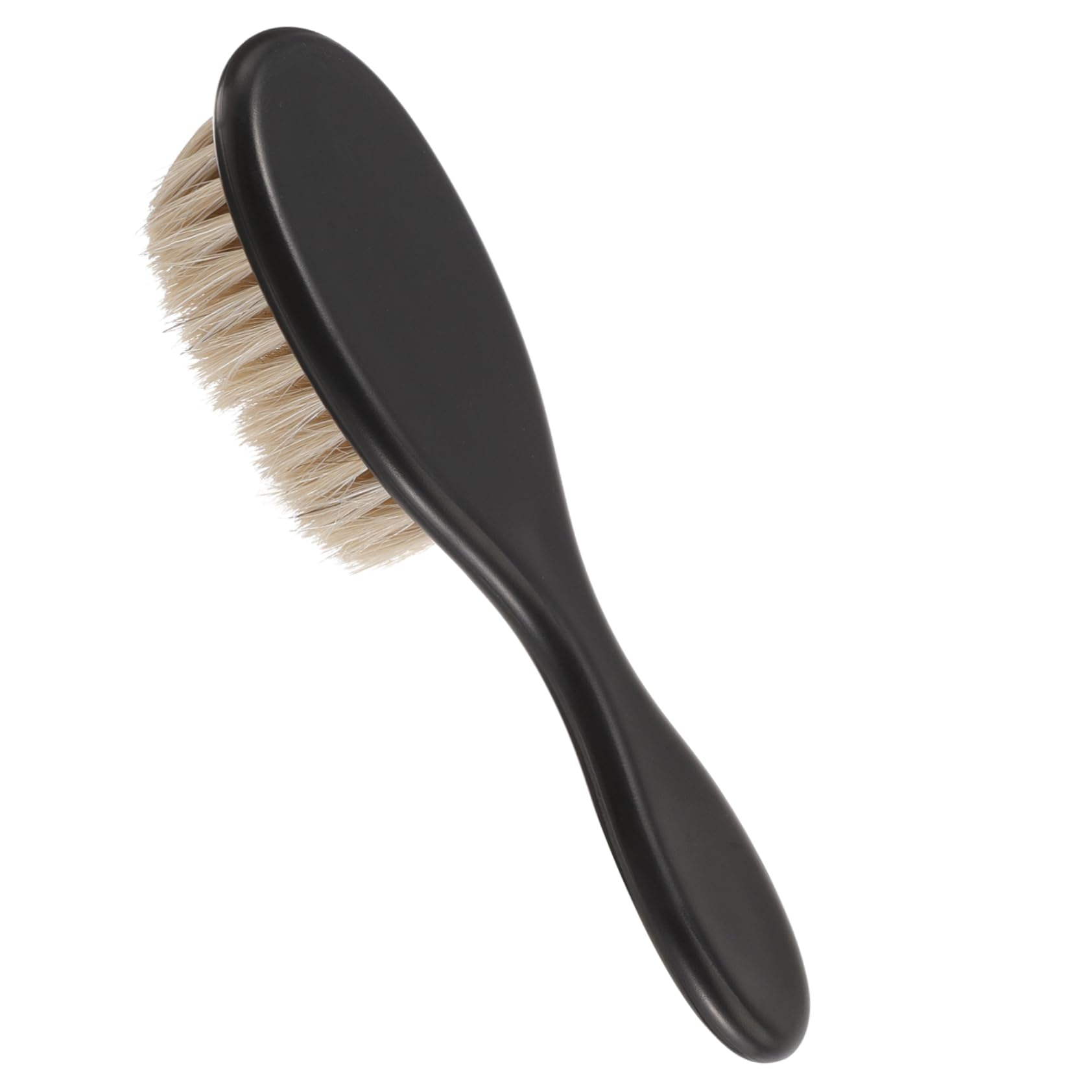 MUSISALY Men's Mustache Brush for Barber Gentle Bristle Beard Grooming Brush Stylish Handle Portable for Travel