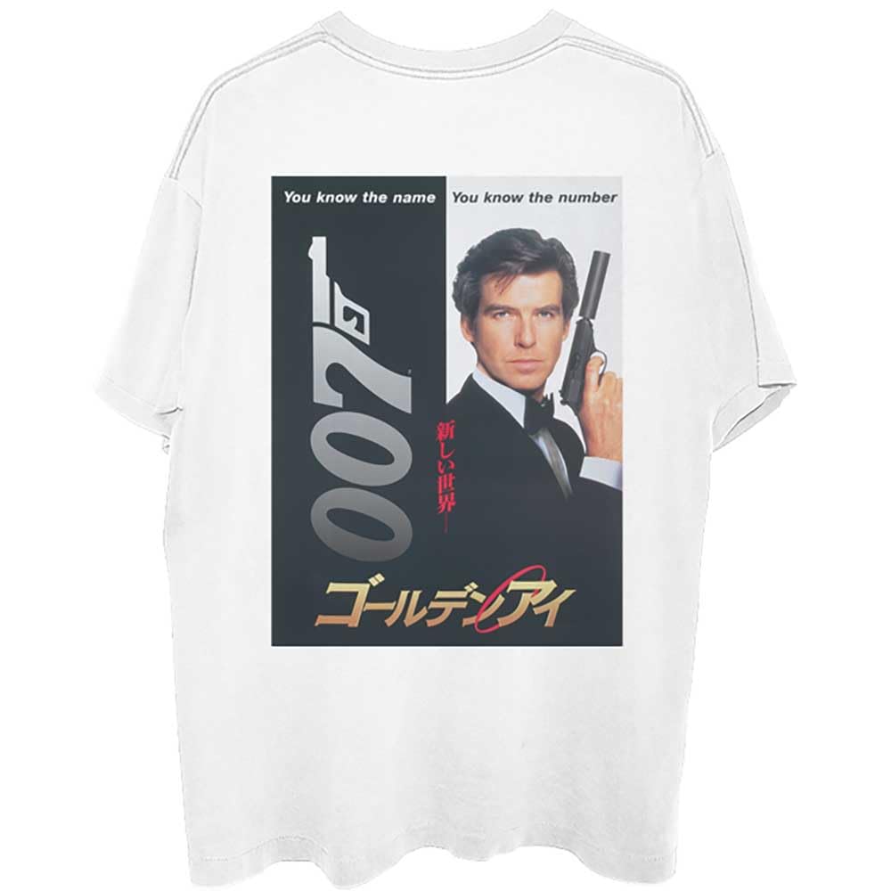James Bond 007 'Goldeneye Japanese Poster' (White) T-Shirt