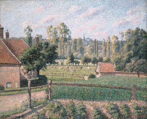 Impressions d'art mural de prestige Pissarro Prairie à Eragny affiche décorative de salon