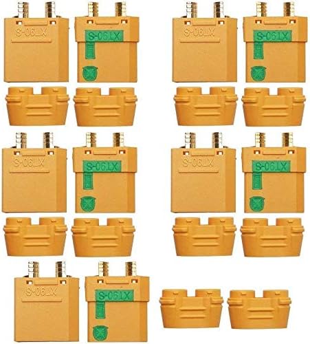 YOWOO 5 Pair Amass XT90-S XT90S XT90 Anti-Spark Male & Female Connector Plug + Housing for RC Car Truck Drone Quadcopter Brushless Motor FPV Battery (Upgrade XT90)