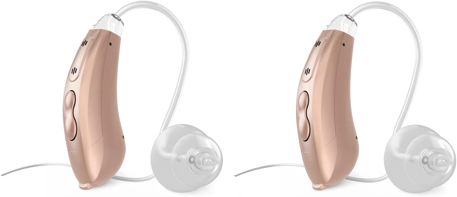 Hearing Aids, 16 Channel Digital Chip, High Fidelity Sound Quality, Noise Reduction, Feedback Cancellation, Ultra-Lightweight Hearing Amplifiers for Adults Hearing Loss (2 Pcs)