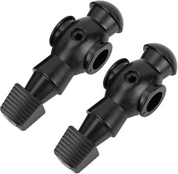 2Pcs Foosball Replacement Players, 4.1 x 1.4in Table Soccer Men Player Replacement, Plastic Soccer Player Part with 0.62in Mounting Hole for Table Football Games, Black