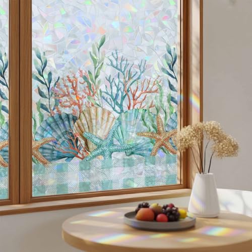 Vinilo decorativo para ventana con efecto arcoíris miniatura 4