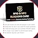 SaiTech IT 5 Pack RFID Blocking Card, One Card Protects Entire Wallet Purse, NFC Contactless Bank Debit Credit Card Protector ID ATM Guard Card Blocker–(Black)