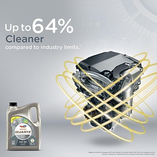 Image of TotalEnergies Quartz 8000 NFC 5W-30 ACEA A5 /B5, API SL /CF Fully Synthetic | Engine Oil for Cars (3L)