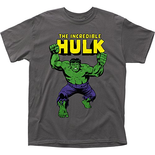 Men's Marvel Comics The Hulk Incredible T-shirt (Medium/Grey)