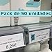 Kit 50 Portaprezzi per ripiano in vetro. Etichette prezzo 30x65 mm. Etichette trasparenti, portaprezzi per negozi, cartelli portaprezzi, portaprezzi per scaffali, portaetichette