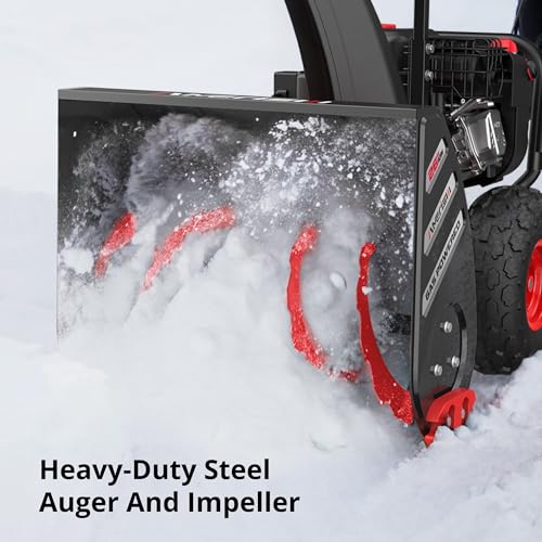 AMERISUN 26-Inch 212cc Self-Propelled Two-Stage Gas Snow Blower with Electric Start, LED Headlight, 50FT Throwing Distance, Snow Thrower for Driveway, Sidewalk & Heavy Snow Removal