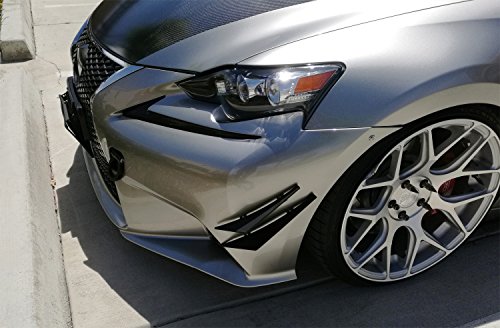 Ijdmtoy 4Pcs Black Front Bumper Canard, Body Diffuser Fins, Universal Fit Any Car Truck Suv #TOP3