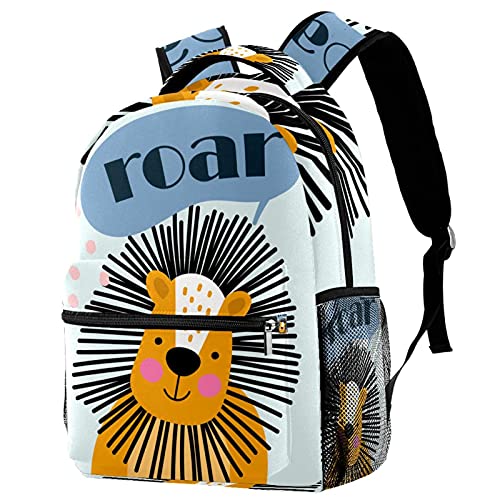 Grand sac à dos décontracté et ergonomique avec peluche lion