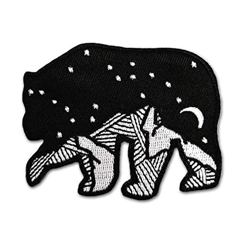 BPA Bear Landscape Embroidered Patches Iron on Sew on Patches for Clothing Jackets etc Cover